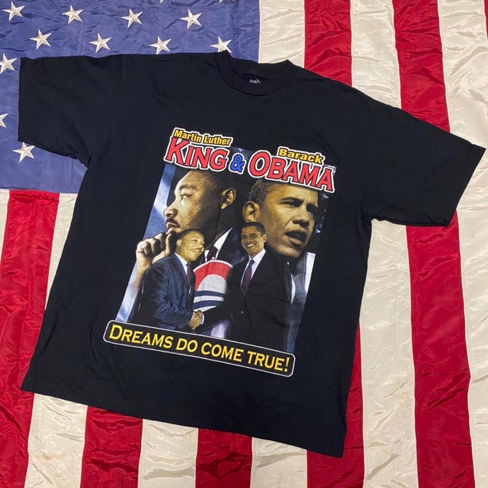 Vintage Early 2000’s Obama x MLK bootleg Rap Tee